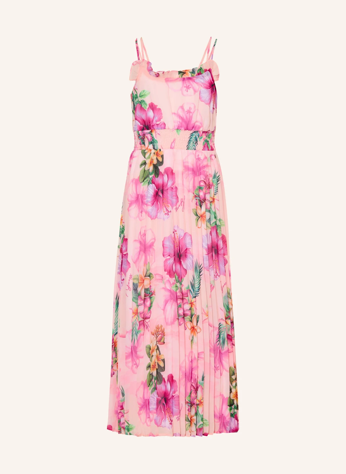 GUESS Plisseekleid mit Rüschen