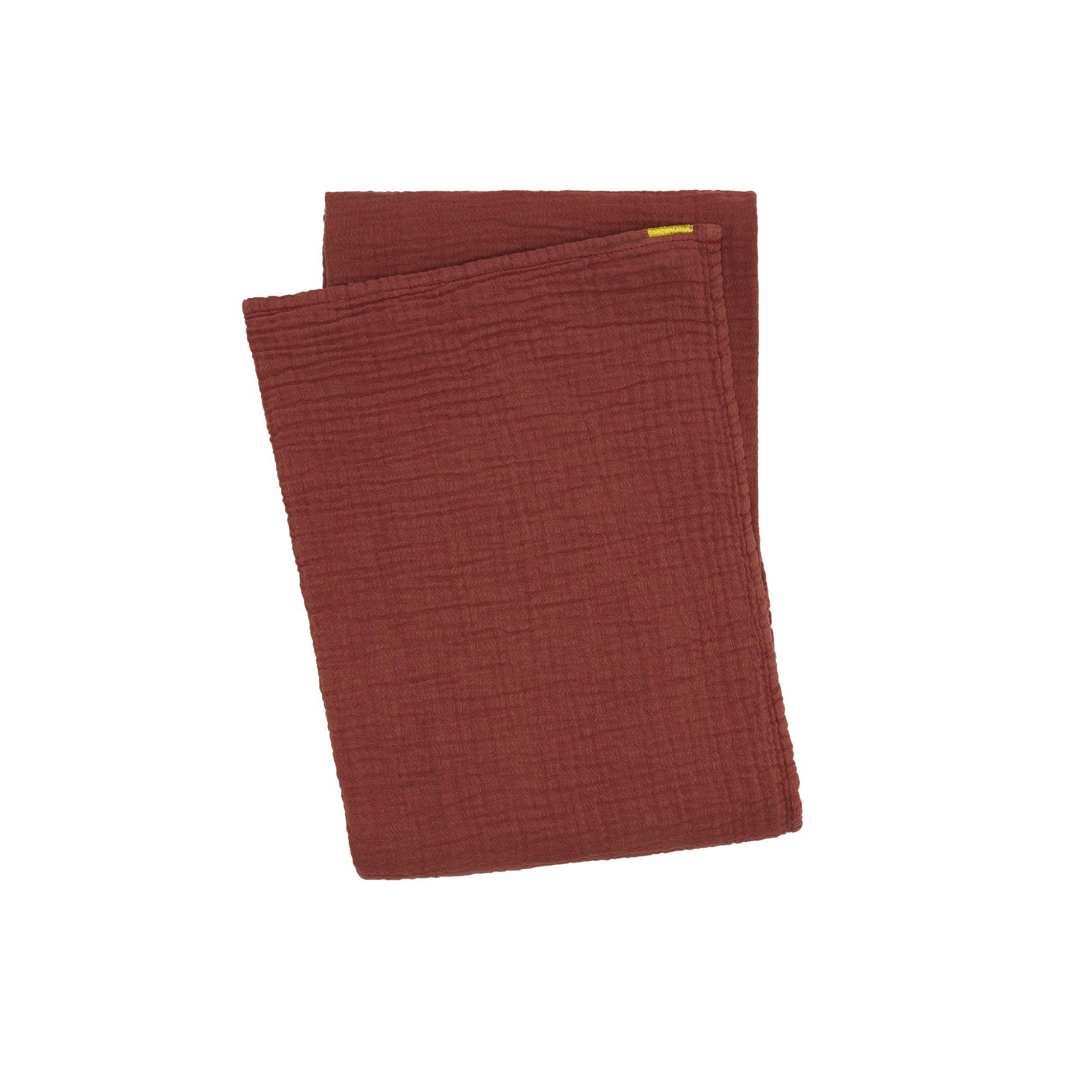 - Plaid en double gaze de coton 170x250 rouille