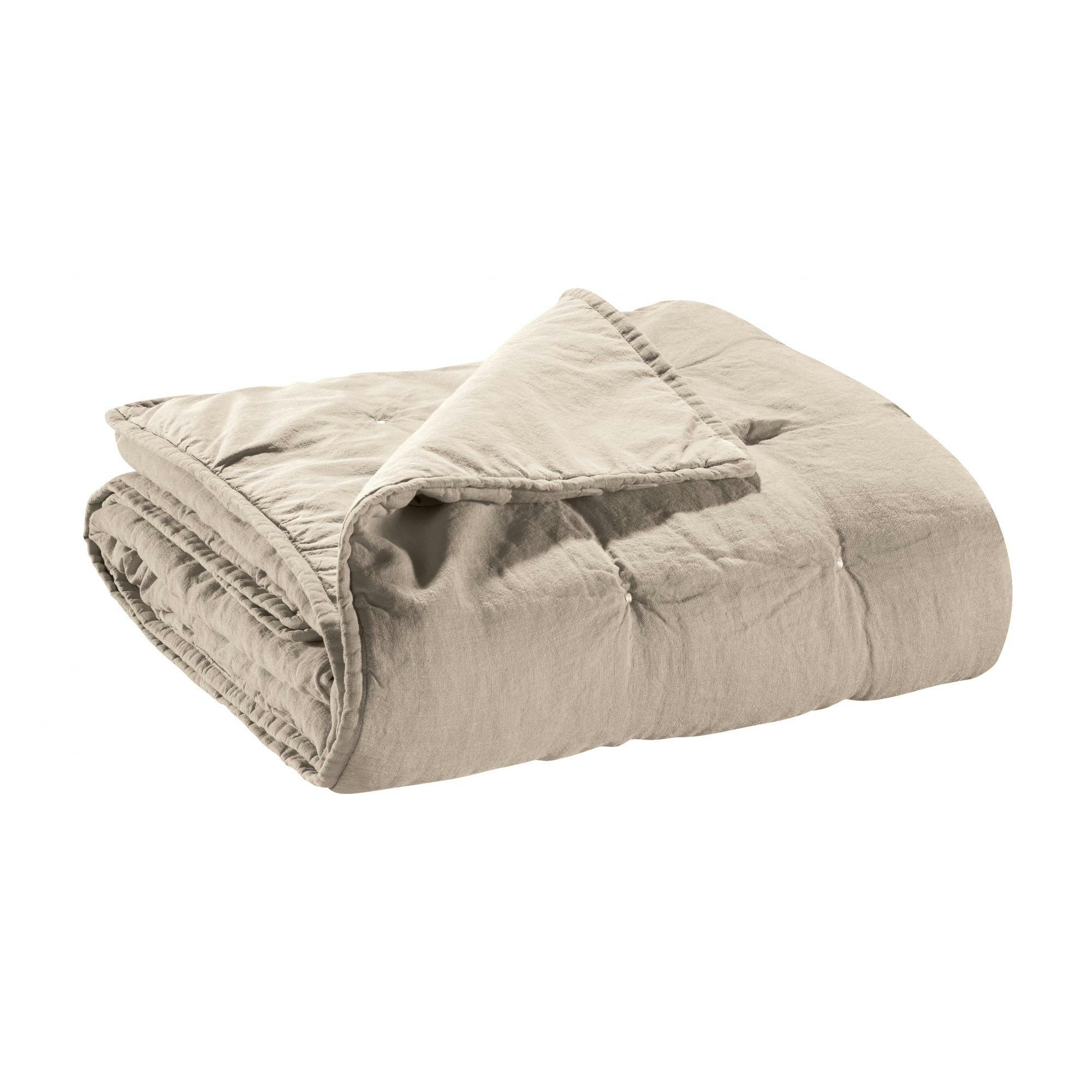 ZEFF - Chemin de lit stonewashed  en lin naturel 90 x 240