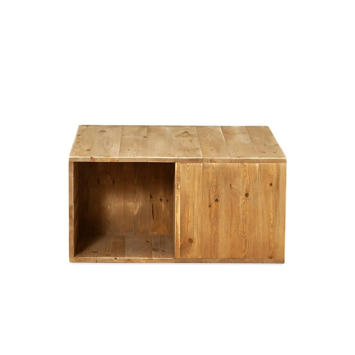 - Table basse 4 casiers bois massif