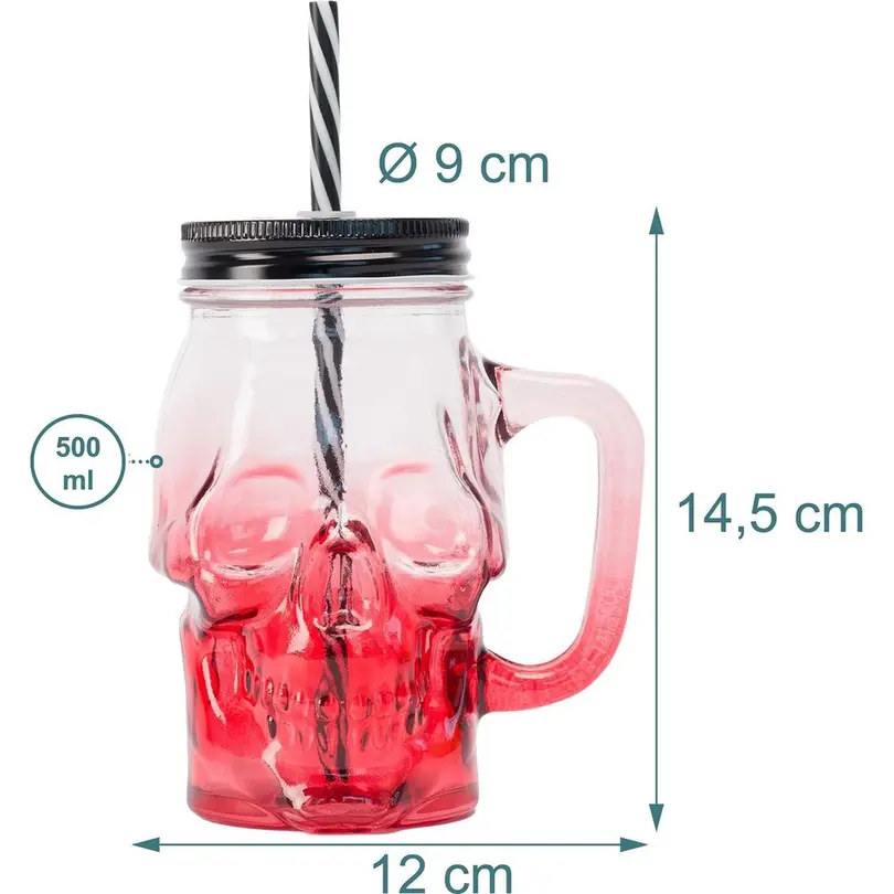 Becher 4er-Set Totenkopf