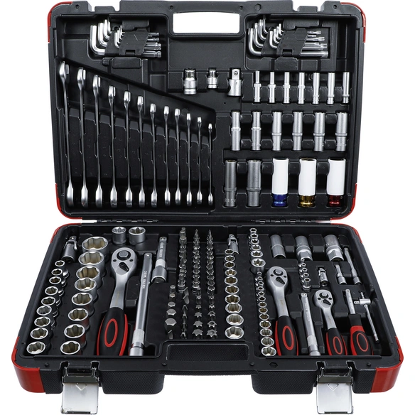 Steckschlüsselsatz, Antrieb 6,3mm (1/4Z) / 10 mm (3/8Z)/12,5 mm (1/2Z), 176-tlg