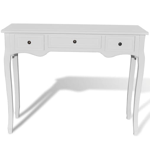 NNEVL Dressing Console Table with Three Drawers White