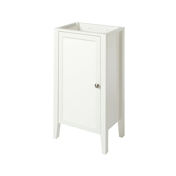 Meuble lave-mains à poser 1 porte blanc mat l.44 x H.80 x P.30 cm, GoodHome Perma