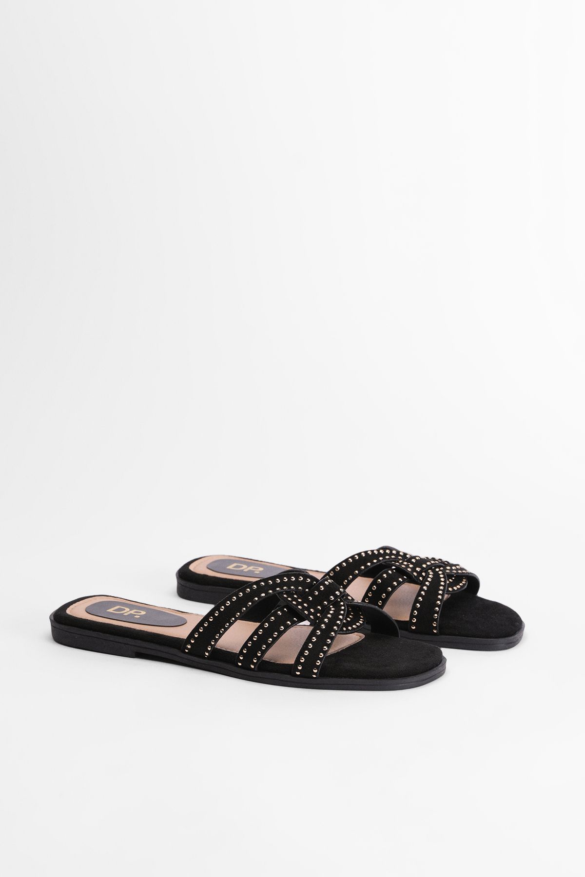 Dorothy Perkins Kayla Faux Suede Studded Flat Sliders