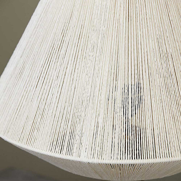 Lampe à poser Bakora en métal et abat jour Corde Beige