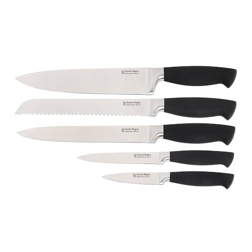 Stanley Rogers 6pc Black Flash Knife Block 6 Piece