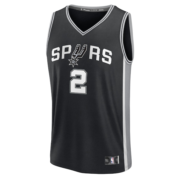 Dylan Harper San Antonio Spurs  Youth 2025 NBA Draft First Round Pick Fast Break Replica Jersey - Icon Edition - Black