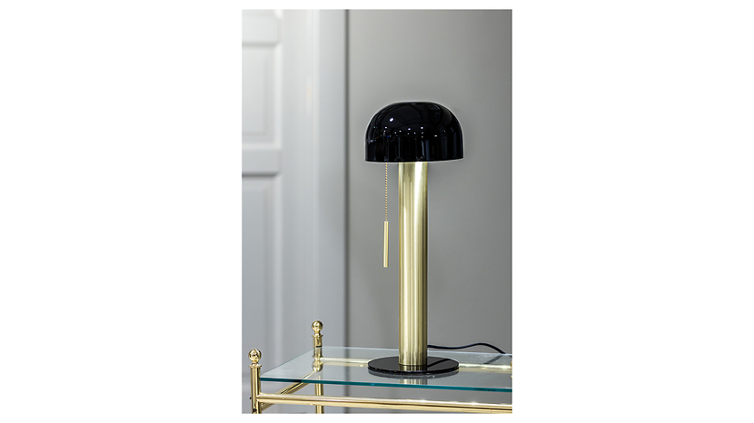 Lampa stołowa Costa 2-punktowa metalowa czarno-złota