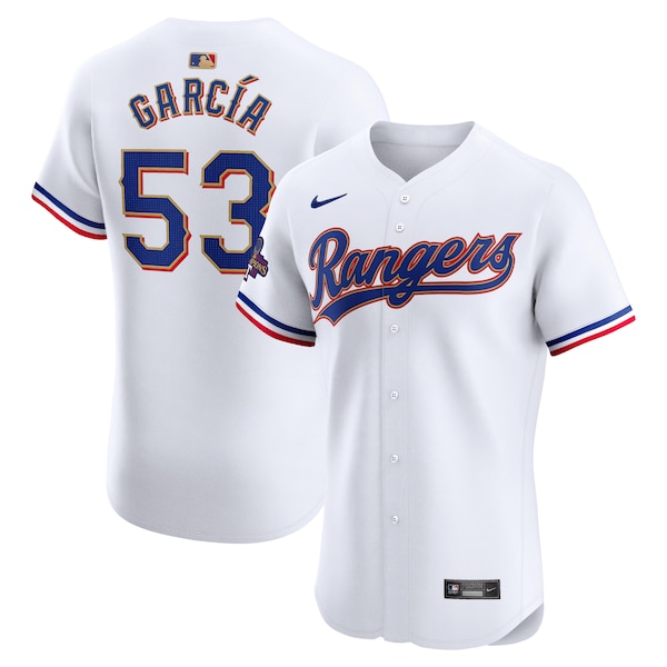 Adolis Garcia Texas Rangers Nike 2024 Gold Collection Elite Player Jersey – White