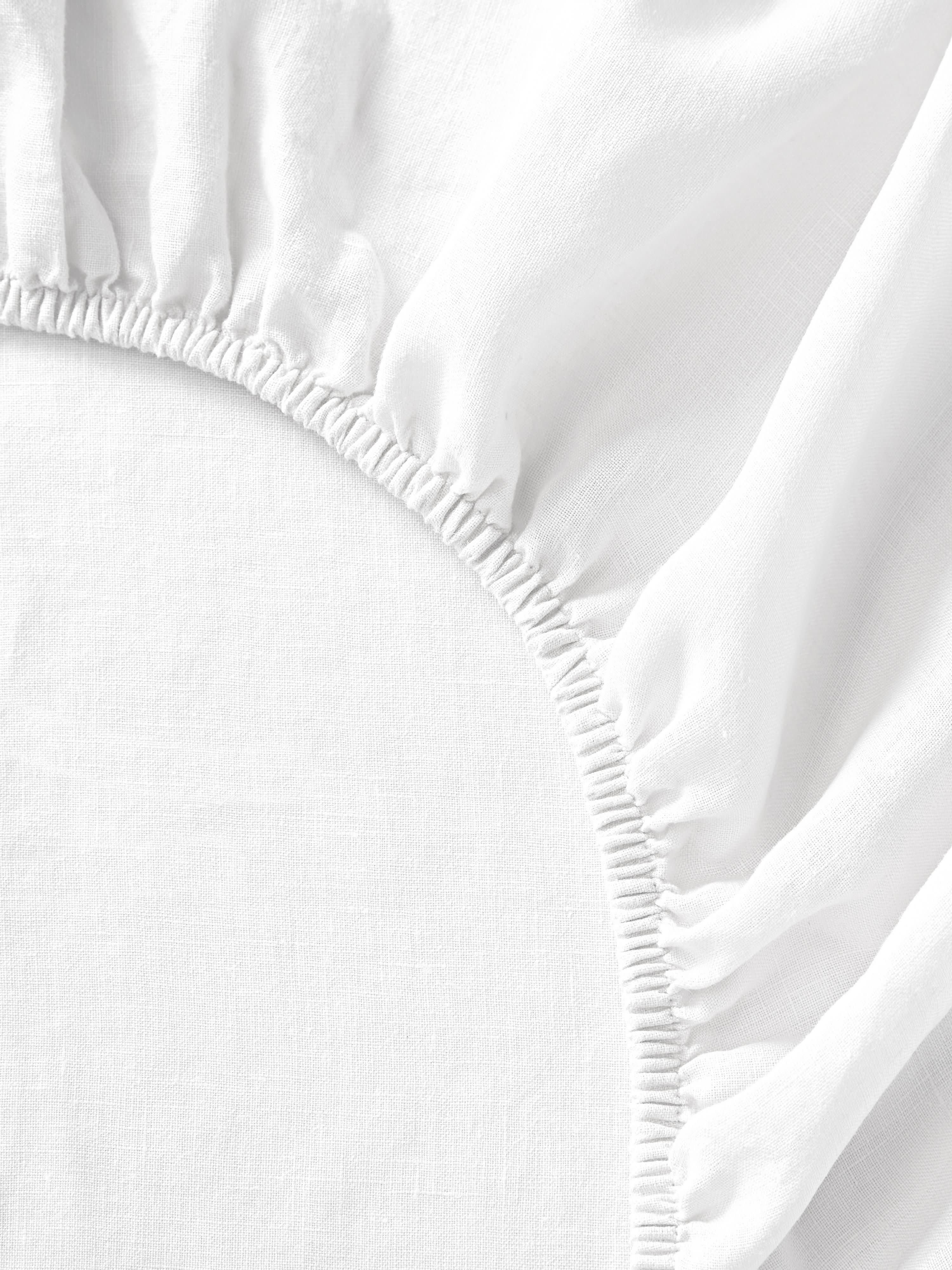 Topper-Spannbettlaken Airy, gewaschenes Leinen