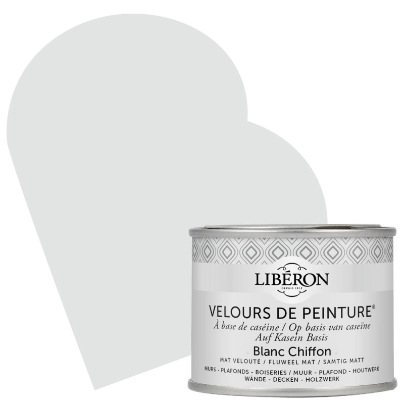 Peinture pour murs Velours de Peinture blanc chiffon mat 0,125 L LIBERON