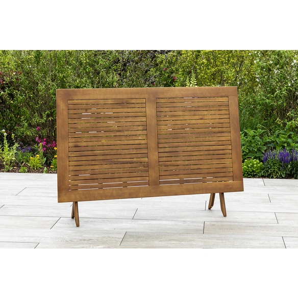 Klapptisch, BxHxT: 100 x 76 x 200 cm, Tischplatte: Akazienholz