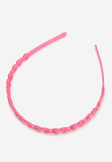 Girls Pink Bow Slim Headband