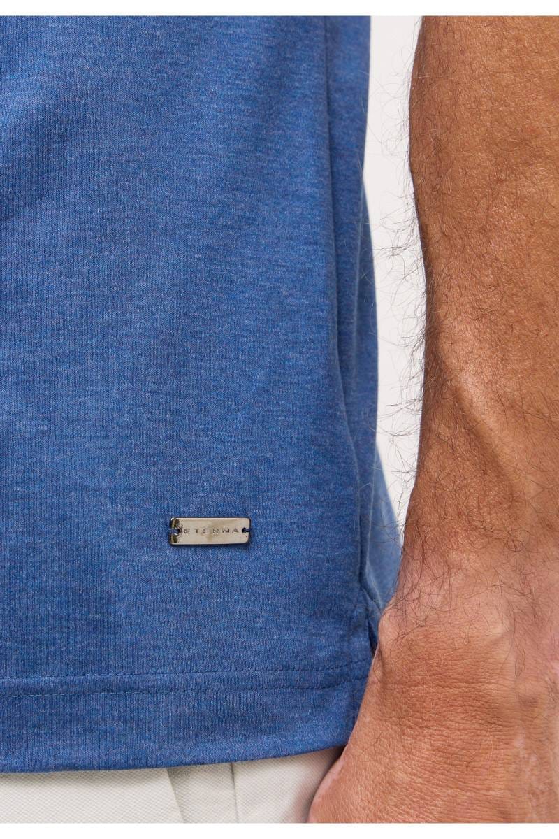 ETERNA 1863 Slim Fit Poloshirt blau, Melange