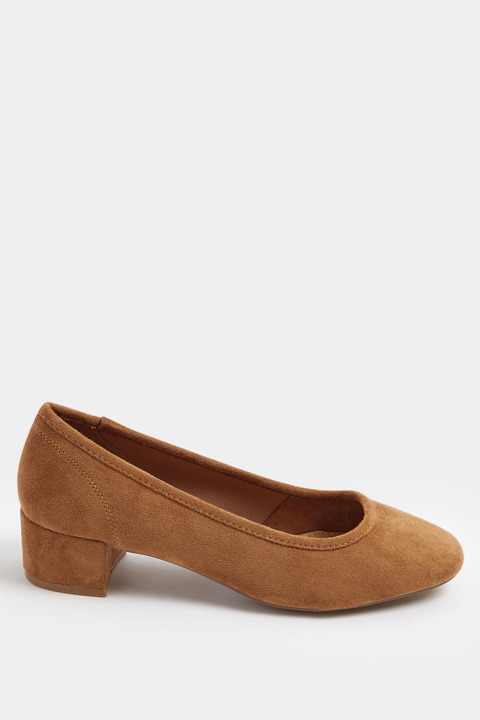 Long Tall Sally Block Heel Ballerina Pumps In Standard Fit