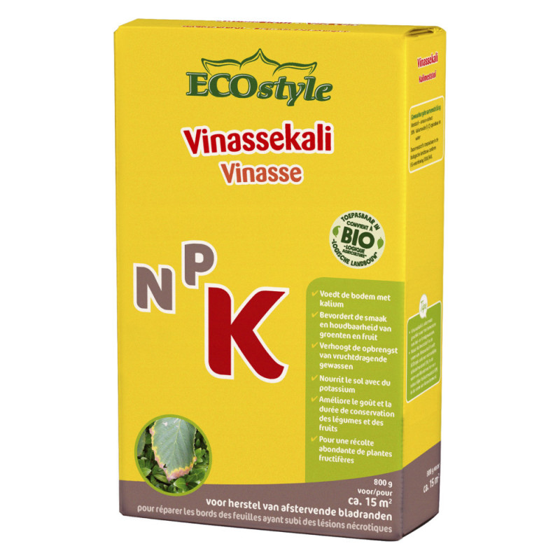 Engrais naturel potassique K Vinasse 0,8 kg ECOSTYLE
