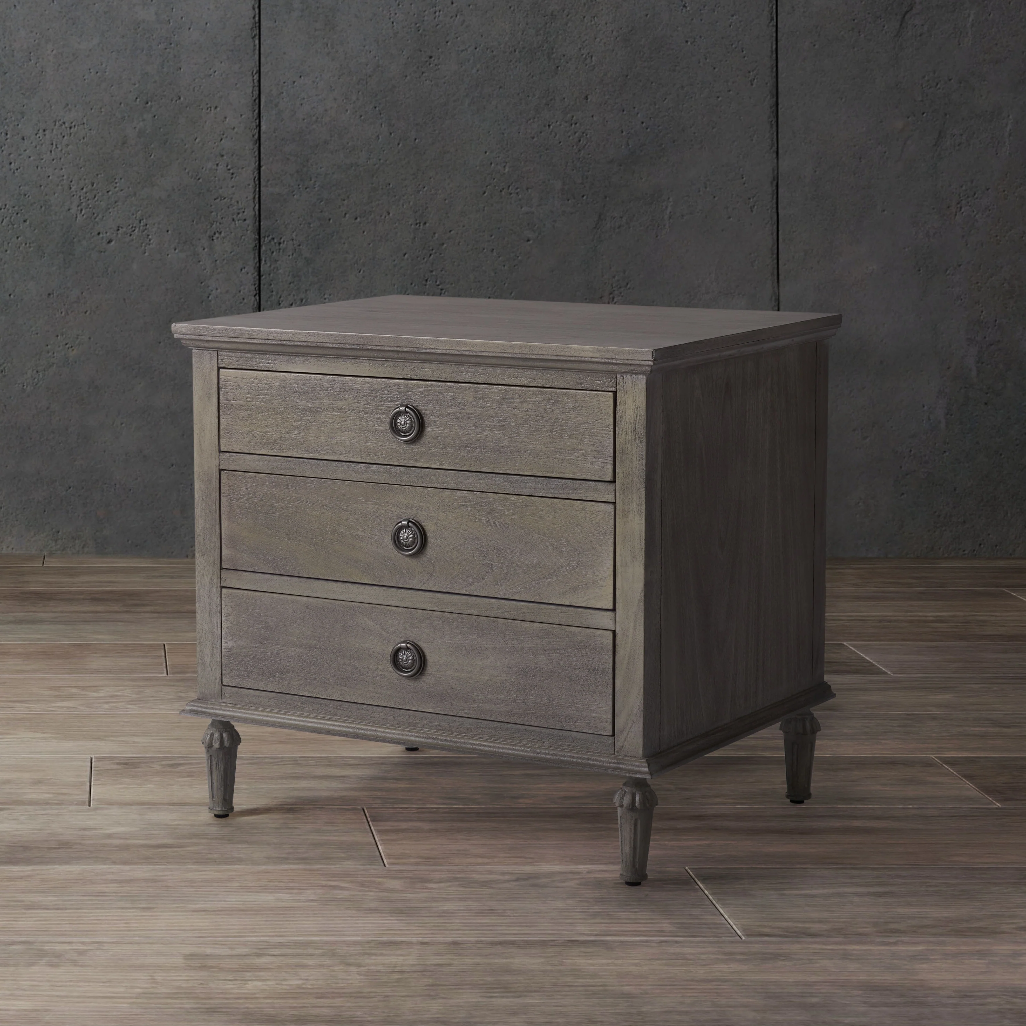 SAFAVIEH Couture Firyal 3-Drawer Wood Nightstand