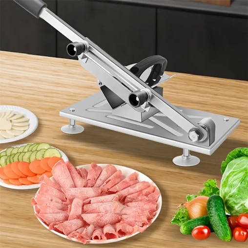 NNETM Precision Kitchen Cutting Tool - Adjustable Thickness Meat, Fruit, and Vegetable Slicer