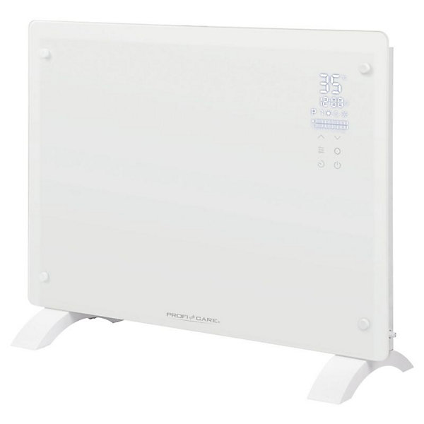 Convecteur en verre 1500W Blanc Proficare PC-GKH3118-Blanc