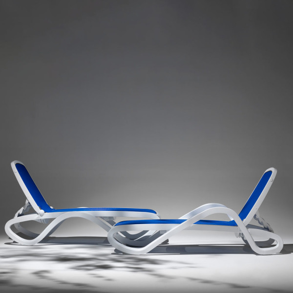 Leżak basenowy Alfa Bianco / Blu NARDI