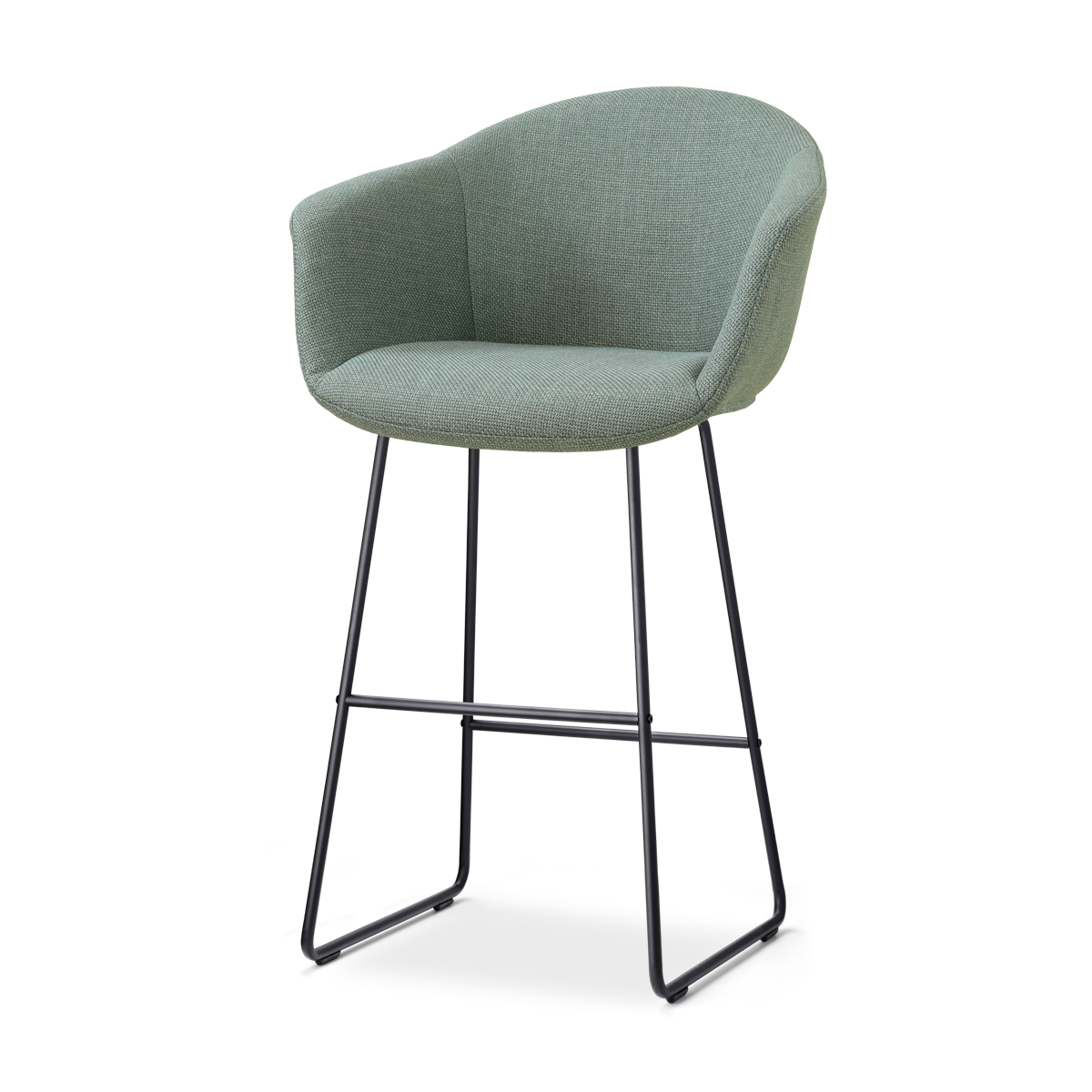 Nolon Nino-Otis Barkruk Saliegroen - Zwart Onderstel - 75 Cm