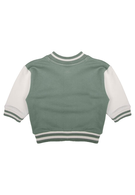 Baby Boy Green Baseball Jacket & Shorts Set