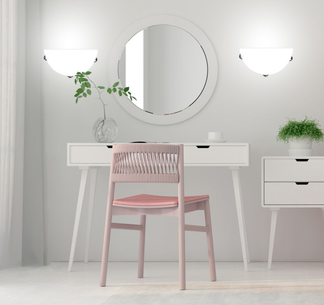Kinkiet chromowany biały SARA 1xE27x40W wym:15x30x9cm IP20 Candellux