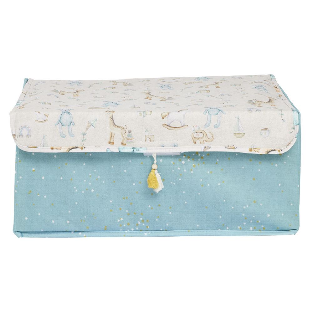 BoÎte de rangement enfant rose ou bleu x3 - 28x14xH14cm