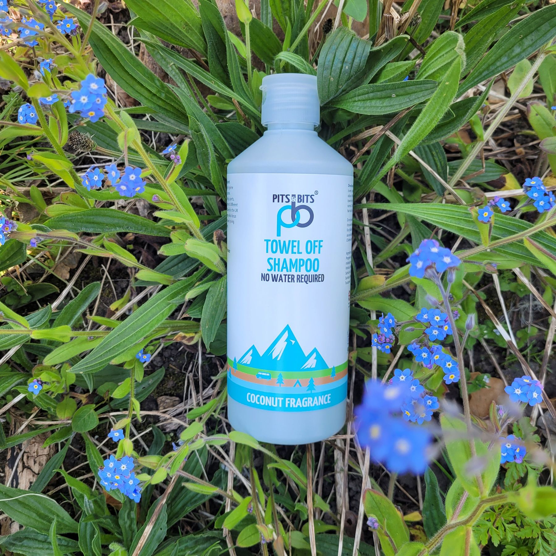 Pits & Bits Towel Off Shampoo Water Free No Rinse Fragrance - Coconut
