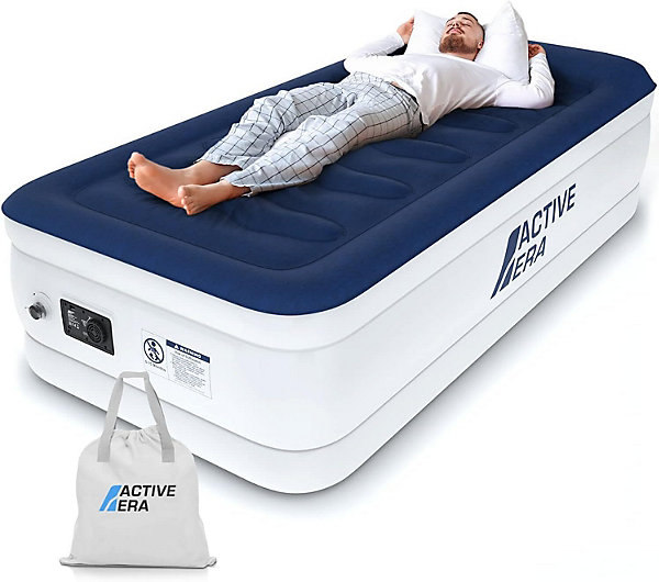 Matelas Gonflable 1 Personne- Confort Premium avec Oreiller et Pompe électrique Intégrés