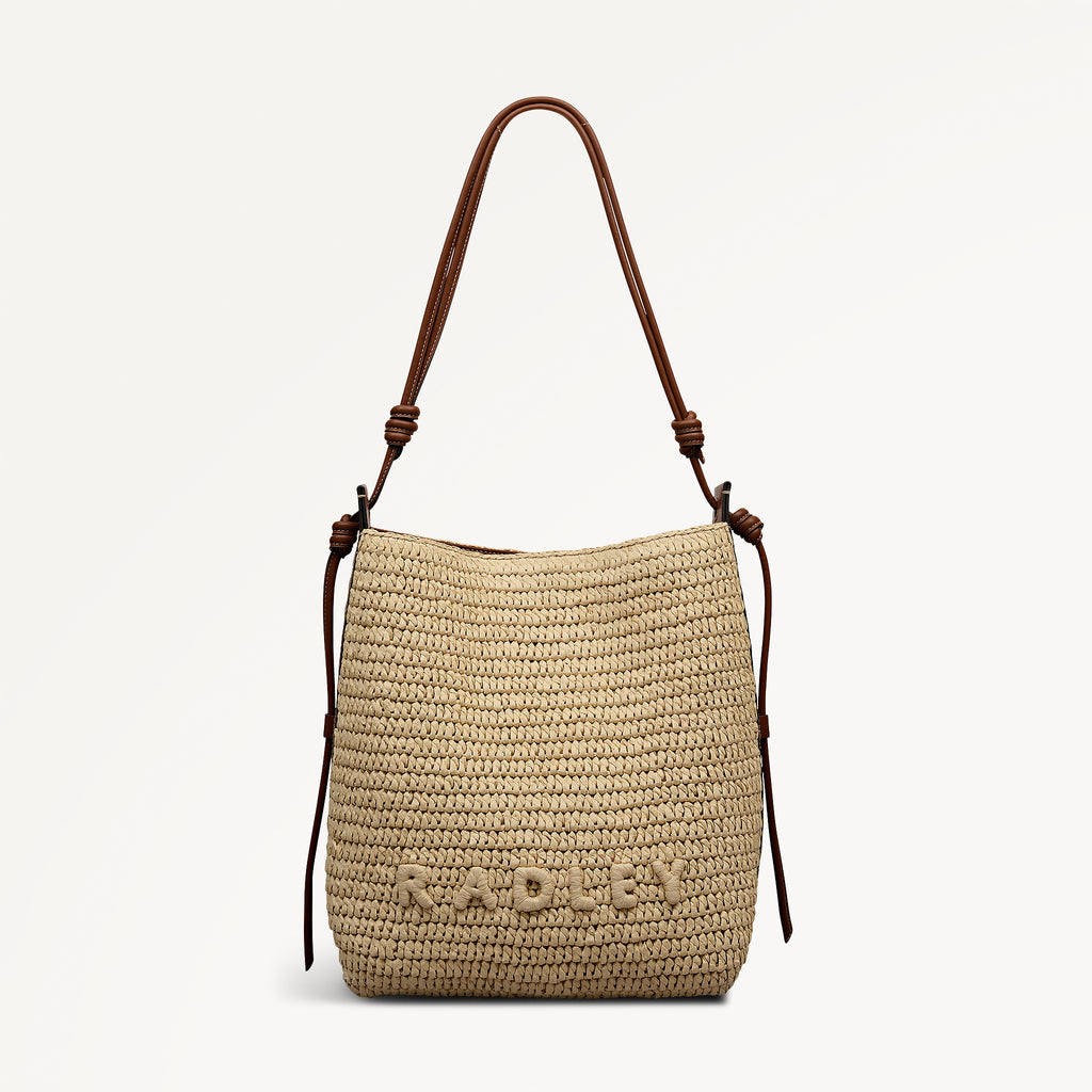 The Camden - Raffia - Medium Open Top Shoulder