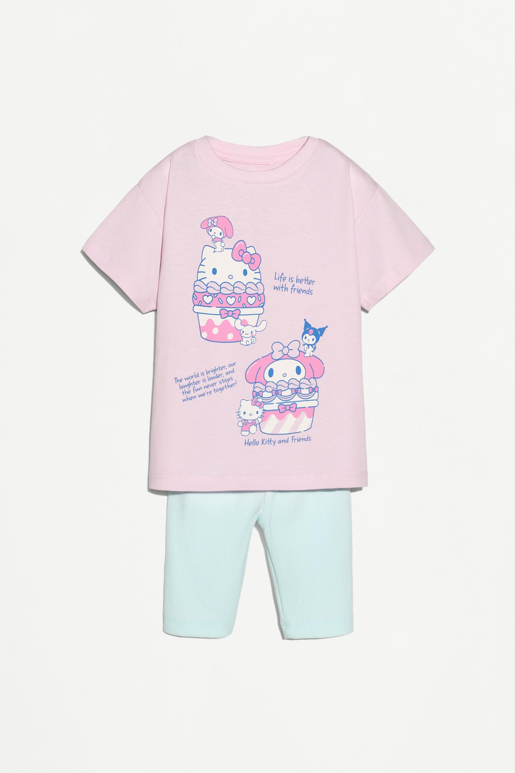Set Hello Kitty & Friends ©SANRIO camiseta y legging ciclista