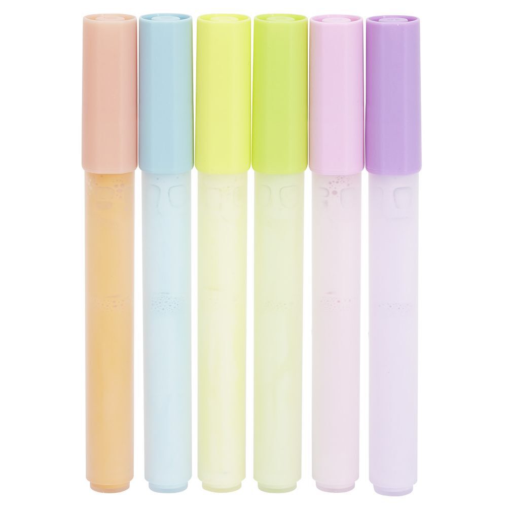 Marqueur acrylique pastel pointe moyenne 2-3mm x6