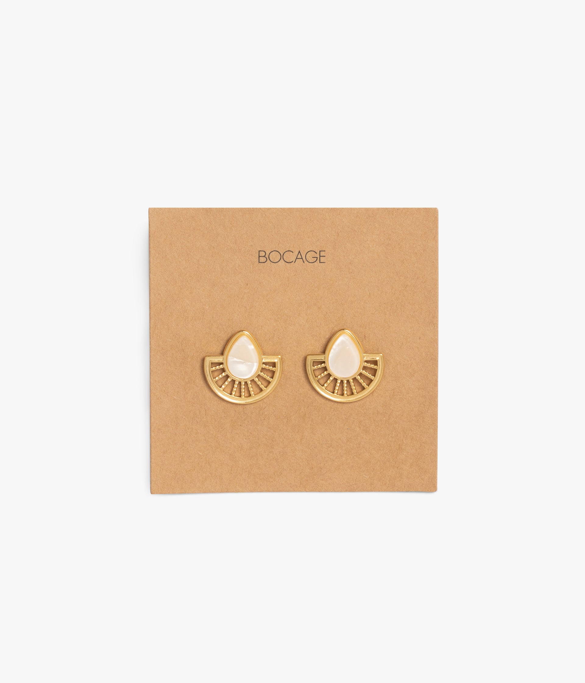 Boucles d'oreilles Dauphine écru