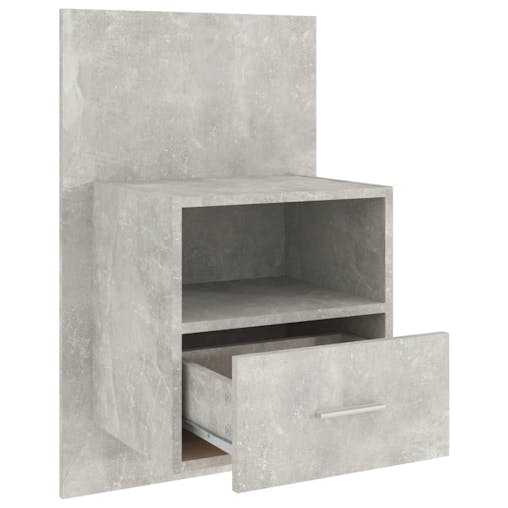 NNEVL Wall-mounted Bedside Cabinet Concrete Grey