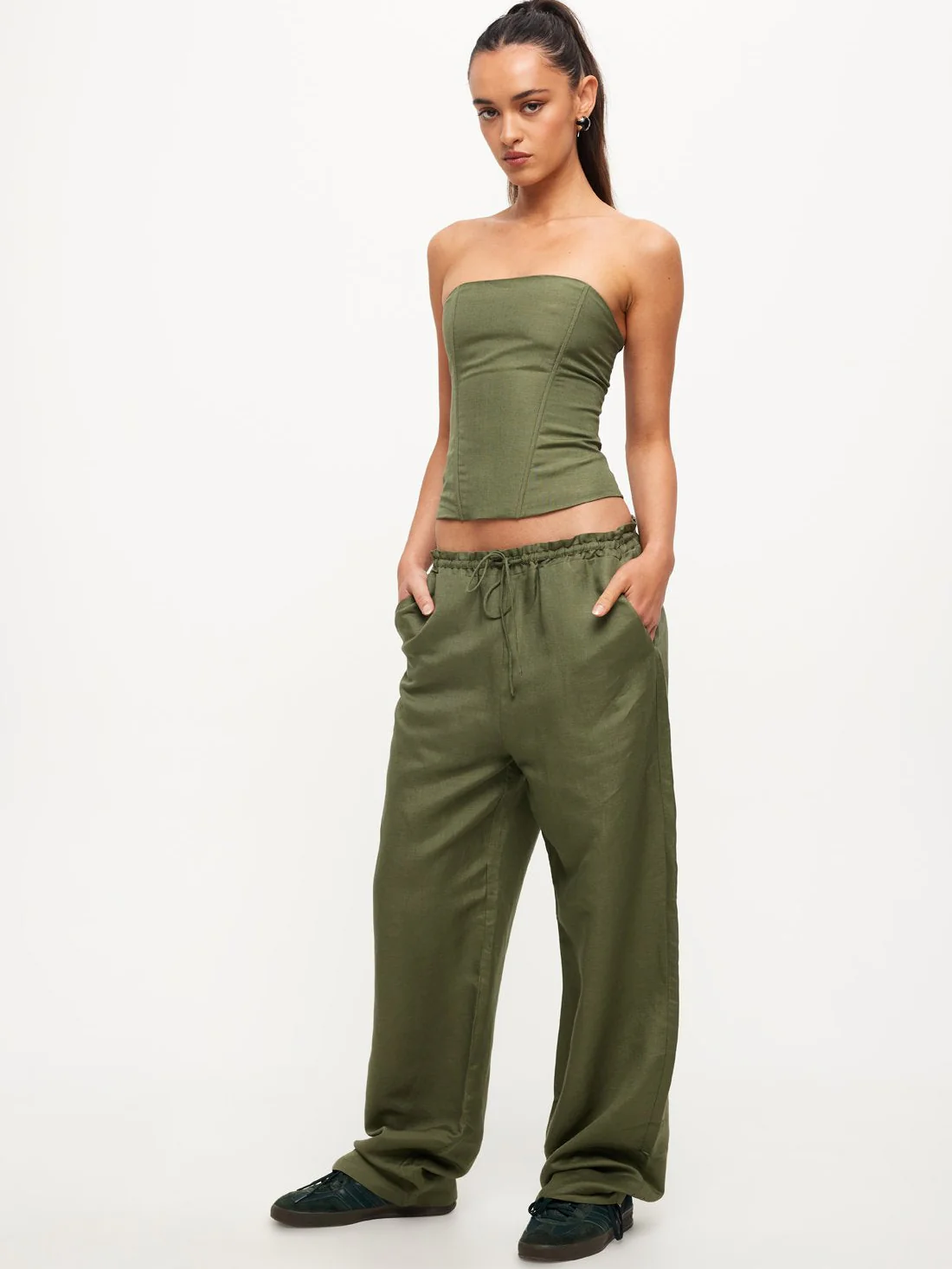 La Palma Low-Rise Baggy Pants