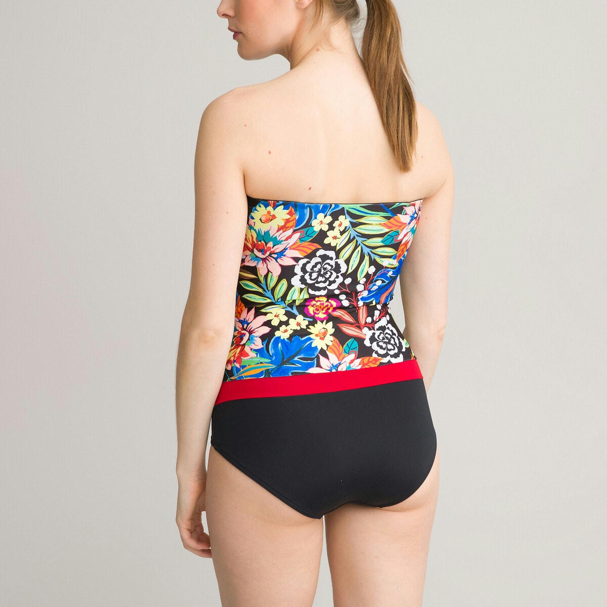 Maillot de bain 1 pièce bustier, effet ventre plat