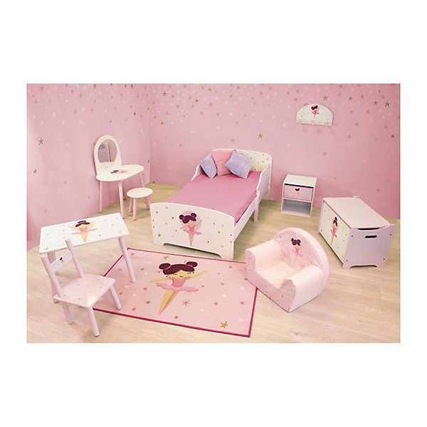 Coiffeuse avec tabouret - Danseuse Ballerine - FUN HOUSE - H.48 X L.60 X P.40 / H.27 X L.28 X P.28 cm