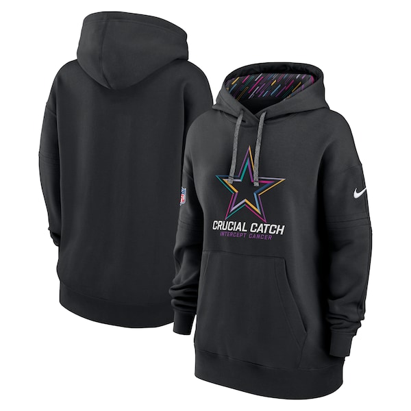 Dallas Cowboys Nike Women's 2024 NFL Crucial Catch Club Pullover Hoodie - Black