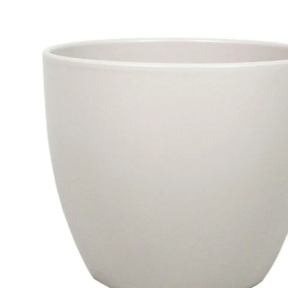 Floran Bloempot/plantenpot Boule - beige - keramiek - 22.5 x 25cm