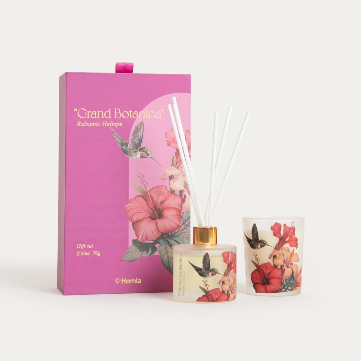 Zestaw zapachowy GRAND BOTANICA Balsamic Heliotrope 50 ml + 70 g