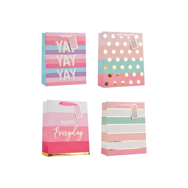 Girls Foiled Large Gift Bag 30x42x12cm