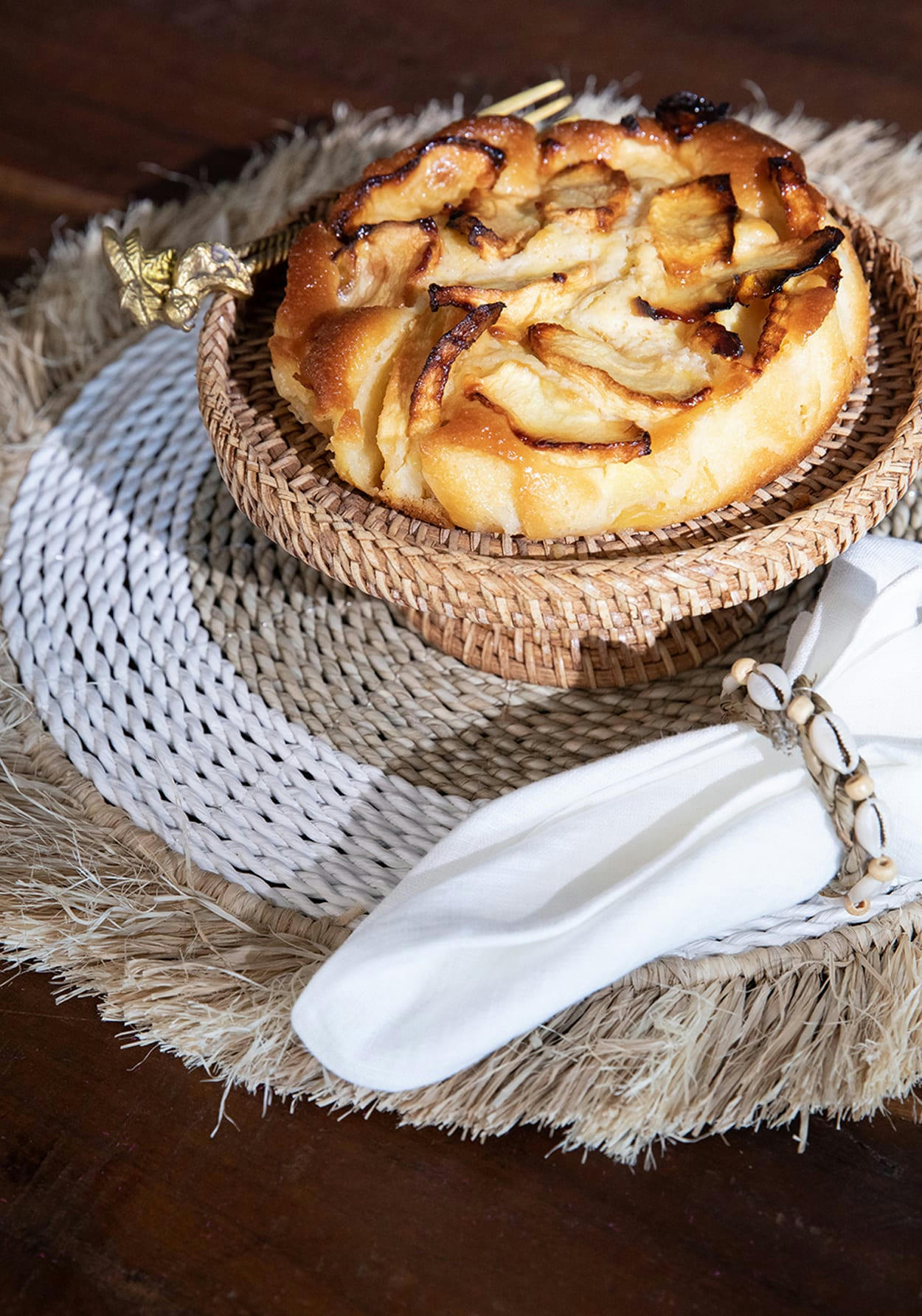 SHELL - Rond de serviette en coquillage naturale set de 4