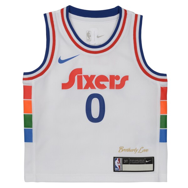 Tyrese Maxey Philadelphia 76ers Nike Preschool 2024/25 Swingman Player Jersey -  City Edition - White