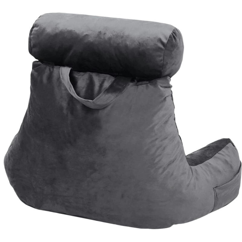 - Coussin de lecture Velours Gris clair 65 x 80 cm