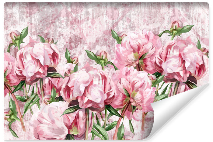 Fototapeta Peonie Na Betonie 90x60cm