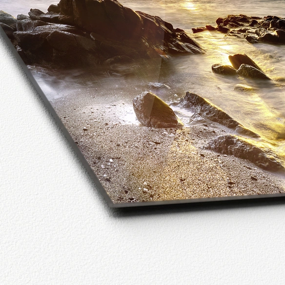 Glasbild »Island«, mehrfarbig, Digitaldruck