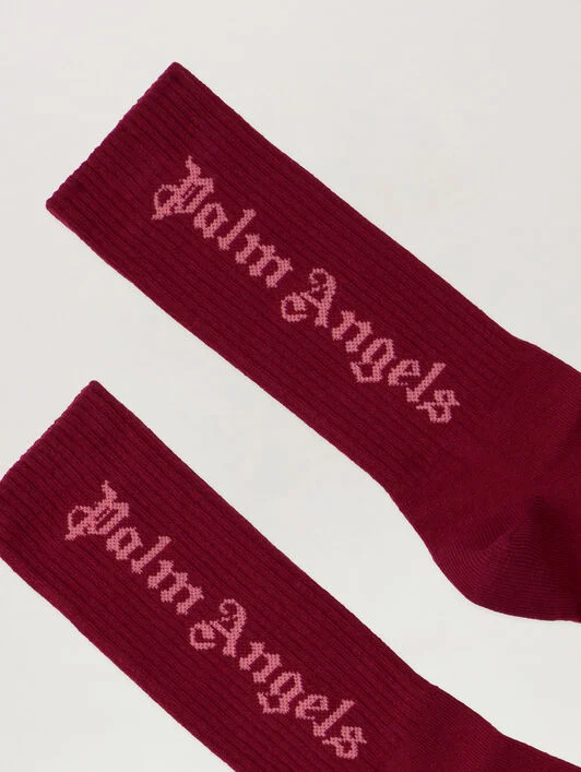 Logo Embroidered High Socks