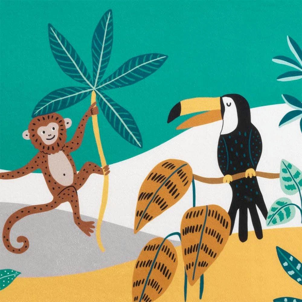 JUNGLE STORY - Tapis rectangle effet velours 45x75cm